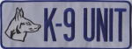 K-9 UNIT Royal Blue on Grey Back Panel Patch 10.75" X 4"